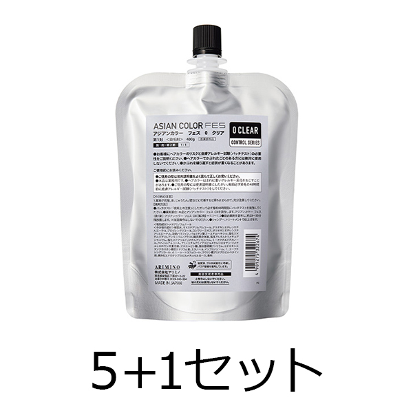 アリミノ 【5点購入で１点無料】アジアンカラーフェス　0　クリア　400g　5+1セット