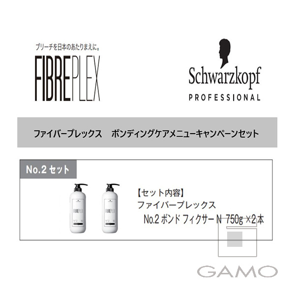 シュワルツコフ プロフェッショナル（ヘンケルジャパン） ファイバープレックス　No.2　ボンドフィクサー750g×2　ボンディングケアメニューCP