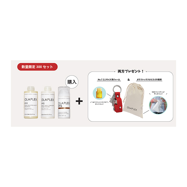 オラプレックス オラプレックス ギフトセット　（No.4、No.5、No.6を各１本購入でNo.7ミニサイズと専用チャーム・オリジナル巾着プレゼント）