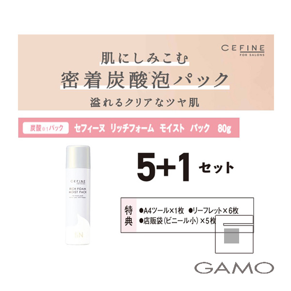 セフィーヌ FOR　SALONS　リッチフォーム　モイスト　パック　80g　5+1　キャンペーンセット
