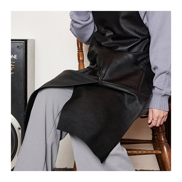 aruci ウォッシャブルレザーハカマエプロンブラック aruci ウォッシャブルレザーハカマエプロン ブラック レギュラー