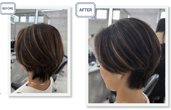 ピンクパール補色ビフォーアフター画像