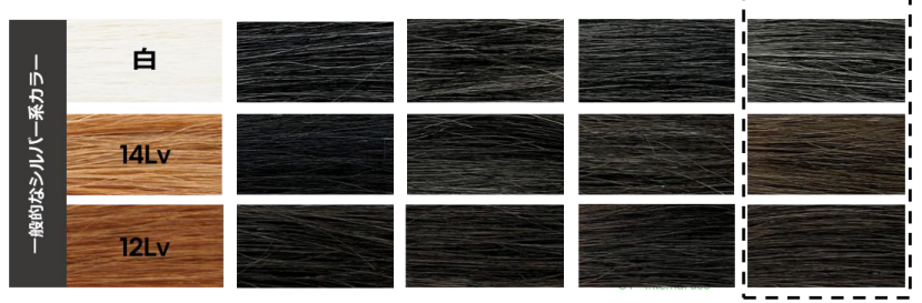 褪色チャート（Chacoal  Ash比較）