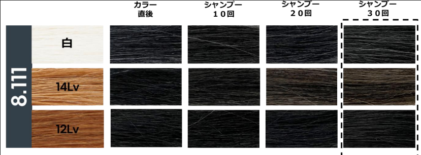 褪色チャート（Chacoal  Ash）