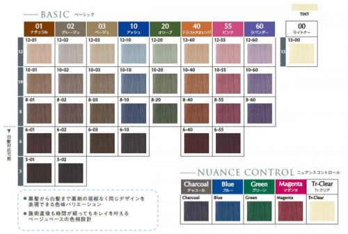 プレトワ　カラーチャート