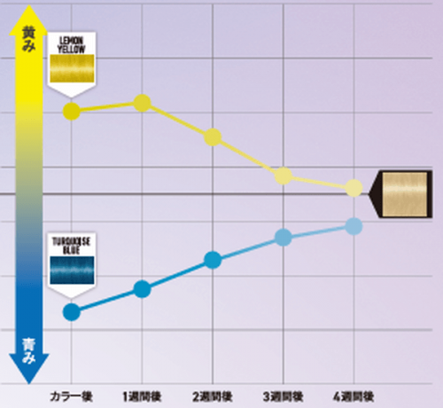 褪色・色相変化イメージ