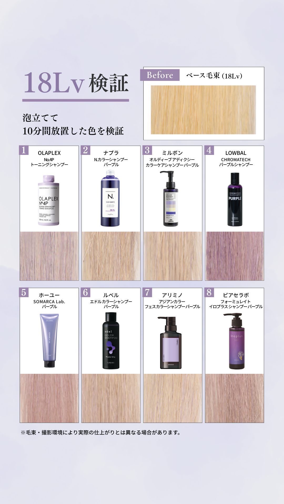 18Lvで発色を検証